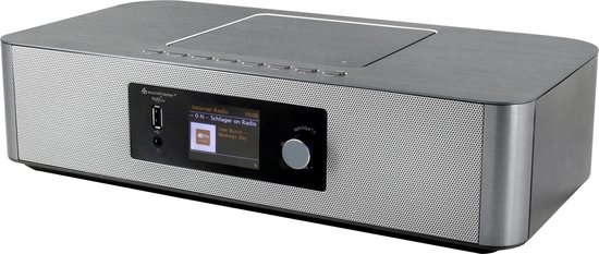 Soundmaster ICD2020BL - Muziekcenter met internet-, DAB+ en FM-radio, CD- en netwerkspeler, zilver
