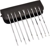 Comedonenlepel | Comedonenlepels in opbergzakje | Comedonen | Mee eter verwijderaar | Acne verwijderen set | Acne verwijderen | Puisten verwijderaar | 9-delig | Incl. etui |  Able & Borret