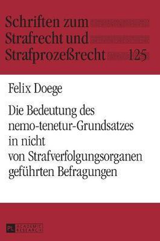 Die Bedeutung des nemo-tenetur-Grundsatzes in nicht von Stra ... - cover