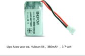 Lipo Accu 380 Mah  3.7 volt  voor Hubsan X4 (H107C, H107D, H107L) en Syma X11, X11L