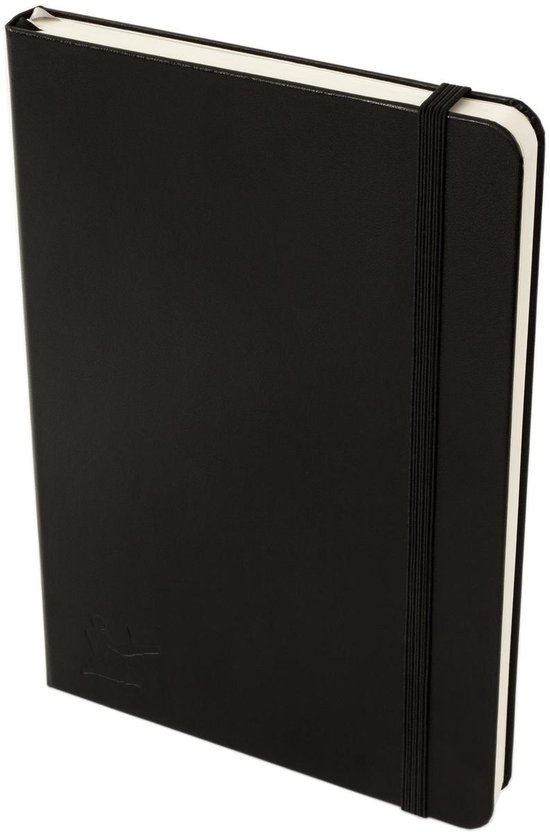 Hieroglyphs Carnet de Notes A5 - Cahier ligné à couverture rigide avec fermeture élastique - 189 pages numérotées - papier 100 grammes - 2 signets - poche - journal notebook - Noir