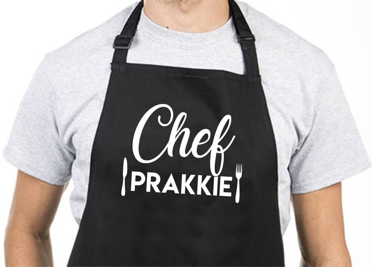Schort Chef Prakkie Zwart