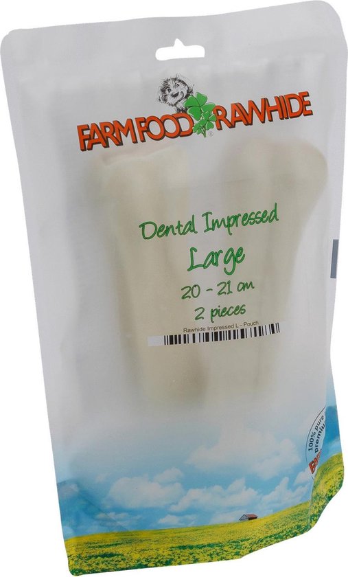 Farm Food Rawhide Dental Impressed Rund Hondensnacks 125 g