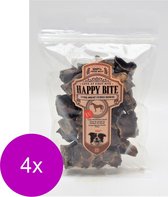 Happy Bite Longen - Hondensnacks - 4 x Paardenvlees 100 g