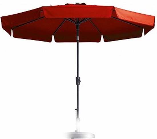 Madison Parasol Flores Luxe rond 300 cm steenrood | bol.com