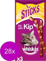 Whiskas snack sticks rijk aan kip 18 gr