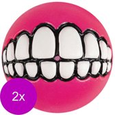 Rogz Grinz Treat Ball Small - Hondenspeelgoed - 2 x Roze S
