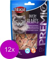 Trixie Premio Hearts - Kattensnack - 12 x Eend Koolvis 50 g