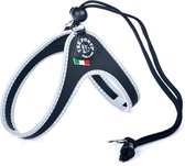 Tre Ponti Liberta Harness Black & Reflective - Harnais pour chien - 41-51 cm