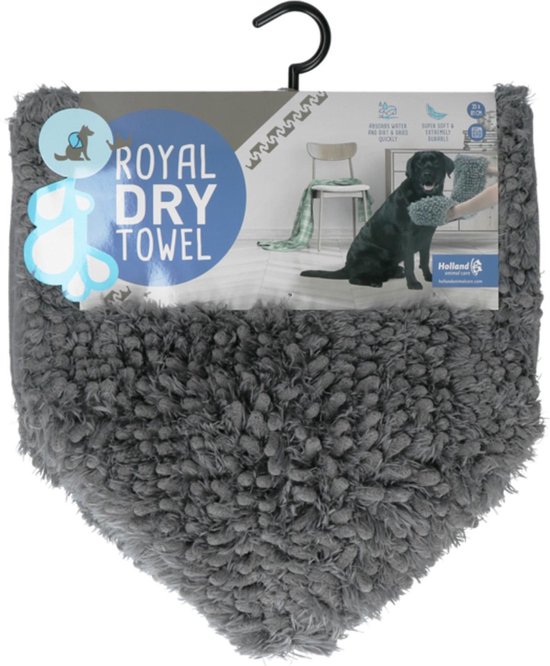 Royal Dry Towel hondenhanddoek – super absorberend – handig voor onderweg – 35x81 cm – microfiber chenille – geschikt voor honden en overige huisdieren