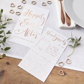 10 Gingerray Wedding Wishes kaarten wit met rosé goud - trouwen - gastenboek - advice cards