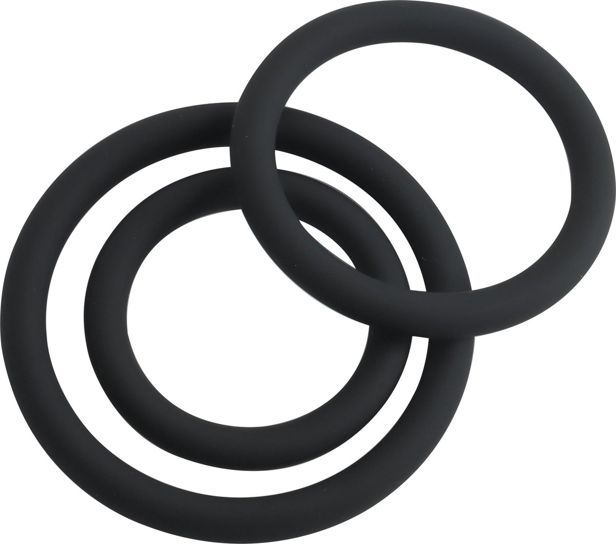 Goedkoopste Banoch | Cockring trio - classic set | zwart siliconen | Ø 30/40/50 mm