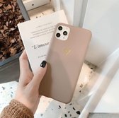Bruin iPhone Hoesje Met Hartje - iPhone Xs Max