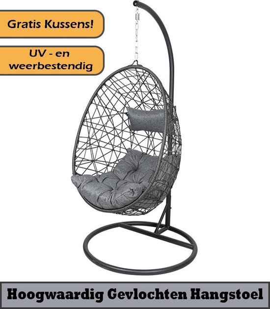 plan Picknicken Trolley Hangstoel van Hoogwaardig Kunststof | Voor Binnen & Buiten | Met standaard,  Frame &... | bol.com