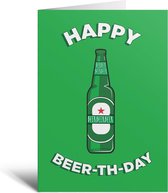 Kaart - Happy Beerthday - Grappig - Verjaardag - Wenskaart - Vriend - Cadeau - Geschenk - Bier