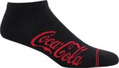 COCA COLA SOKKEN - Coke sneakers  - 39/42 - zwart (rood logo) - 6 paar