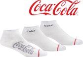 COCA COLA SOKKEN - Coke sneakers - 43/46 - wit (grijs logo) - 6 paar