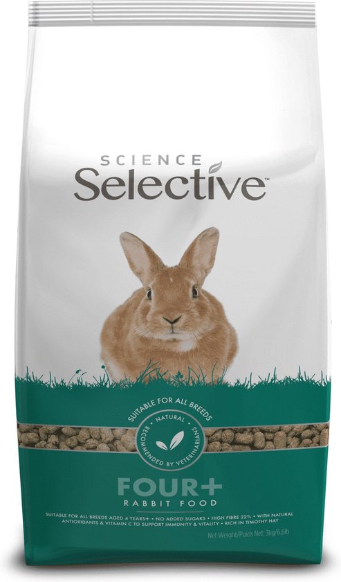 stroomkring Grote hoeveelheid kapperszaak Supreme Science Selective Rabbit 4plus - Konijnenvoer - 10 kg | bol.com