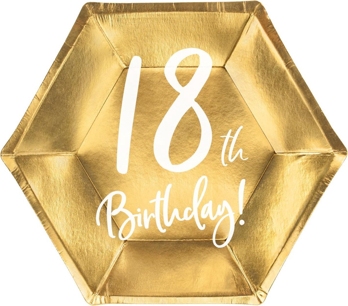 Partydeco - Borden 18th birthday goud (6 stuks)