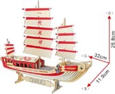 Houten modelbouwpakket - Sailing ship - schip - 32 x 11.9 x 25.8 cm