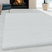 Extra hoogpolig shaggy vloerkleed Fluffy - wit - 140x200 cm