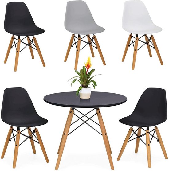Leeds Notitie Samuel Design set - Design stoel - Design tafel - Keuken set - Stoel - Keukenstoel  - Tafel -... | bol.com