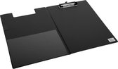 12 x Klembordmap Quantore - A4 - zwart - 100mm klem - met penlus - voordeelset