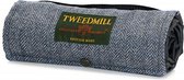 Tweedmill Picknickkleed Walker Visgraat Blauw - Tweed - Made in the UK