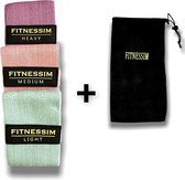 Fitnessim - Weerstandsbanden - Booty Bands - Billen trainer - Sport Elastieken - Fitness elastiek set - Resistance band - Fitnessbanden