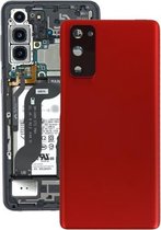 Batterij-achterklep met cameralensafdekking voor Samsung Galaxy S20 FE (rood)