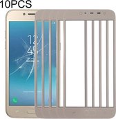 10 STUKS Front Screen Outer Glass Lens voor Samsung Galaxy J2 Pro (2018), J250F / DS (Gold)