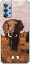 6F hoesje - geschikt voor Samsung Galaxy A32 4G -  Transparant TPU Case - Elephants #ffffff