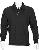 T'RIFFIC® SOLID Polosweater Brushed inside 80/20% katoen/polyester Zwart size 3XL