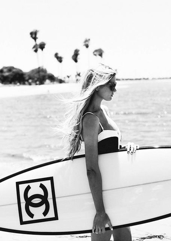 Chanel Surfboard Poster (50x70cm) - Wallified - Fashion - Poster - Print -  Wall-Art -... 