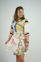 La Pèra Blouse jurk met gekleurde print Vrouwen Zomerjurk Dames - Maat L
