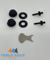 2x black Loxx Security Lock - Strap Lock - Slot voor gitaarband-Gitaarband-Gitaar.