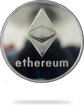 Ethereum munt zilver - cryptotoken - fysieke munt
