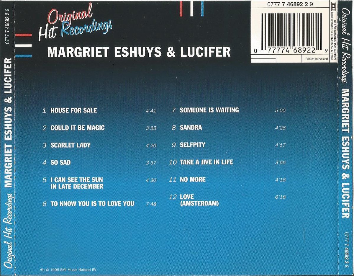 Margriet Eshuys & Lucifer Original Hit Recordings [House For Sale