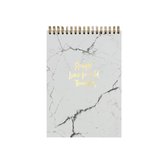 Notepad - Straight Lines For Wild Thoughts - White & Gold - A5