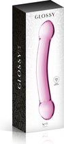 Glossy Toys 7 - Glazen Dildo - Met 2 Kanten - 22.5 x 3.5cm - Roze