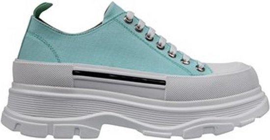 Sneaker turquoise avec semelle haute Femme Sneakers à lacets bleu clair  Femme - Taille 36 | bol.com