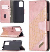 Voor Xiaomi Redmi Note 10 Pro Bijpassende Kleur Krokodil Textuur Horizontale Flip PU Lederen Case met Portemonnee & Houder & Kaartsleuven (Rose Goud)