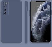 Voor Huawei nova 7 Pro 5G effen kleur imitatie vloeibare siliconen rechte rand valbestendige volledige dekking beschermhoes (grijs)