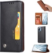 Voor Geschikt voor Xiaomi Mi 11 Lite Kneed Huidtextuur Horizontale Flip Leren Case met Fotolijst & Houder & Kaartsleuven & Portemonnee (Zwart)