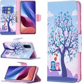 Voor Xiaomi Mi 11i / Poco F3 / Redmi K40 Gekleurde Tekening Patroon Horizontale Flip Lederen Case met Houder & Kaartsleuven & Portemonnee (Uil)