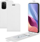 Voor Geschikt voor Xiaomi Redmi K40 / K40 Pro / Poco F3 / Mi 11i R64 Textuur Enkele Verticale Flip Lederen Beschermhoes met Kaartsleuven & Fotolijst (Wit)