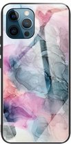 Abstract Marble Pattern Glass beschermhoes voor iPhone 11 (Abstract Multicolor)