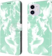 Cloud Fog Pattern horizontale flip lederen hoes met houder & kaartsleuf & portemonnee voor iPhone 11 (mintgroen)