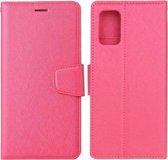 Voor Xiaomi Mi 10 Lite 5G Zijden Textuur Horizontale Flip Leren Case met Houder & Kaartsleuven & Portemonnee & Fotolijst (Rose Rood)