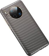 Voor Huawei Mate 30 koolstofvezel lederen textuur Kevlar anti-val telefoon beschermhoes (grijs)